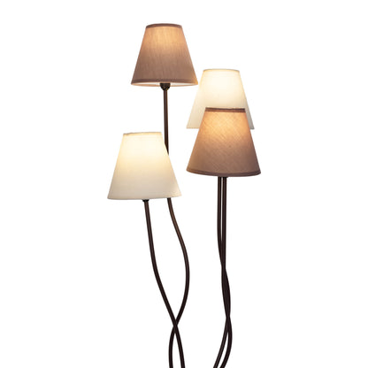 4er Stehleuchte "BOHO" 140cm braun