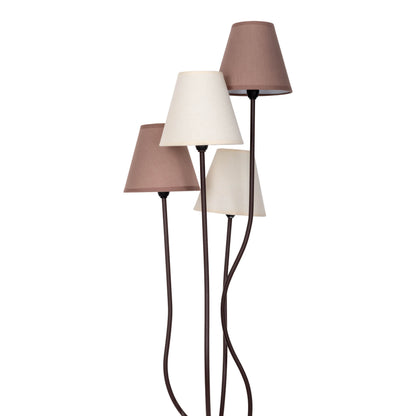 4er Stehleuchte "BOHO" 140cm braun