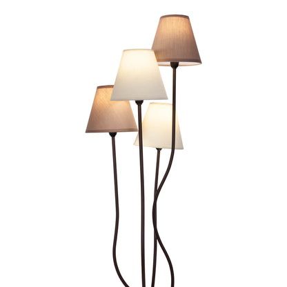4er Stehleuchte "BOHO" 140cm braun