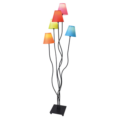 5er Stehleuchte "COLORI" H: 163cm bunt