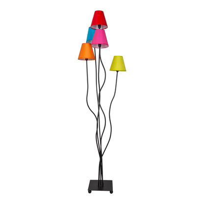 5er Stehleuchte "COLORI" H: 163cm bunt