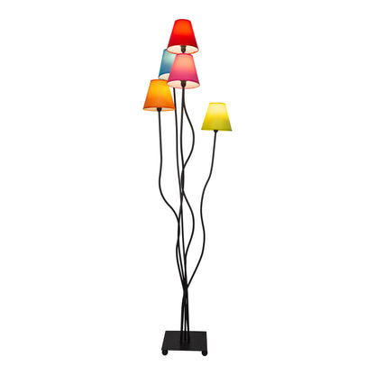 5er Stehleuchte "COLORI" H: 163cm bunt