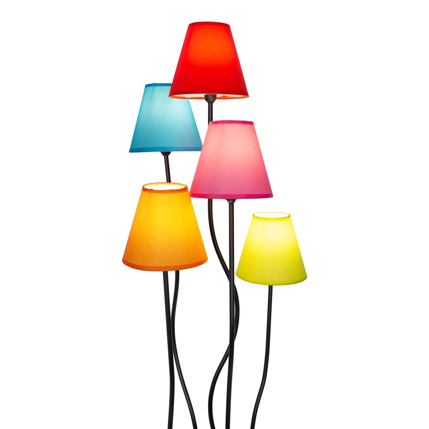 5er Stehleuchte "COLORI" H: 163cm bunt