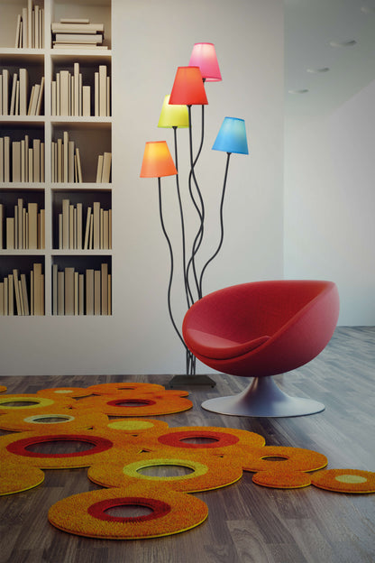 5er Stehleuchte "COLORI" H: 163cm bunt