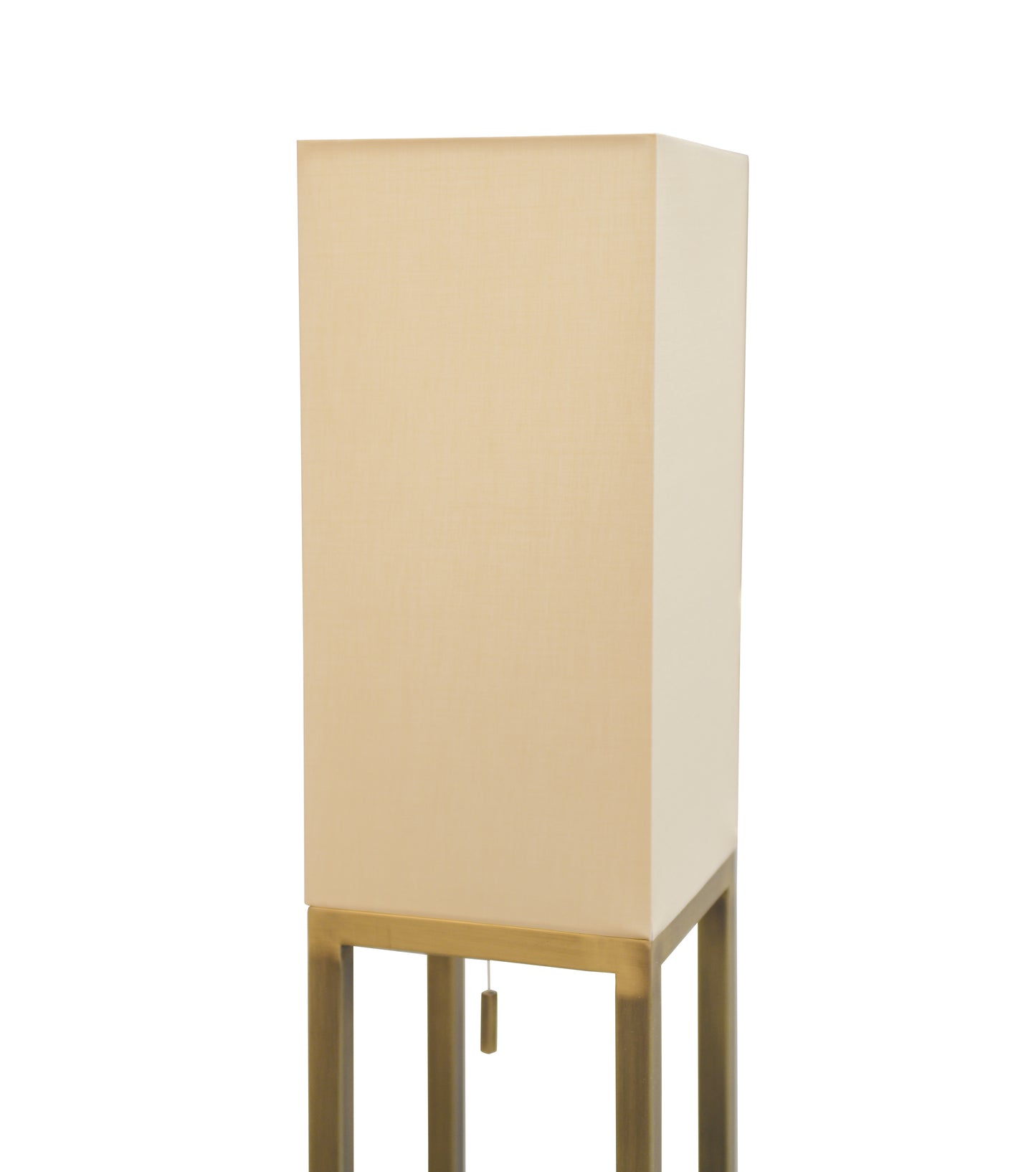 Stehleuchte - Stehleuchte h: 150cm beige "ALFA", Stehlampe im Klassik Stil, aus Metall, Kunststoff und Textilmaterial in beige, 150,5 cm hoch, Ø 19 cm, E27-Fassung  Zugschalter