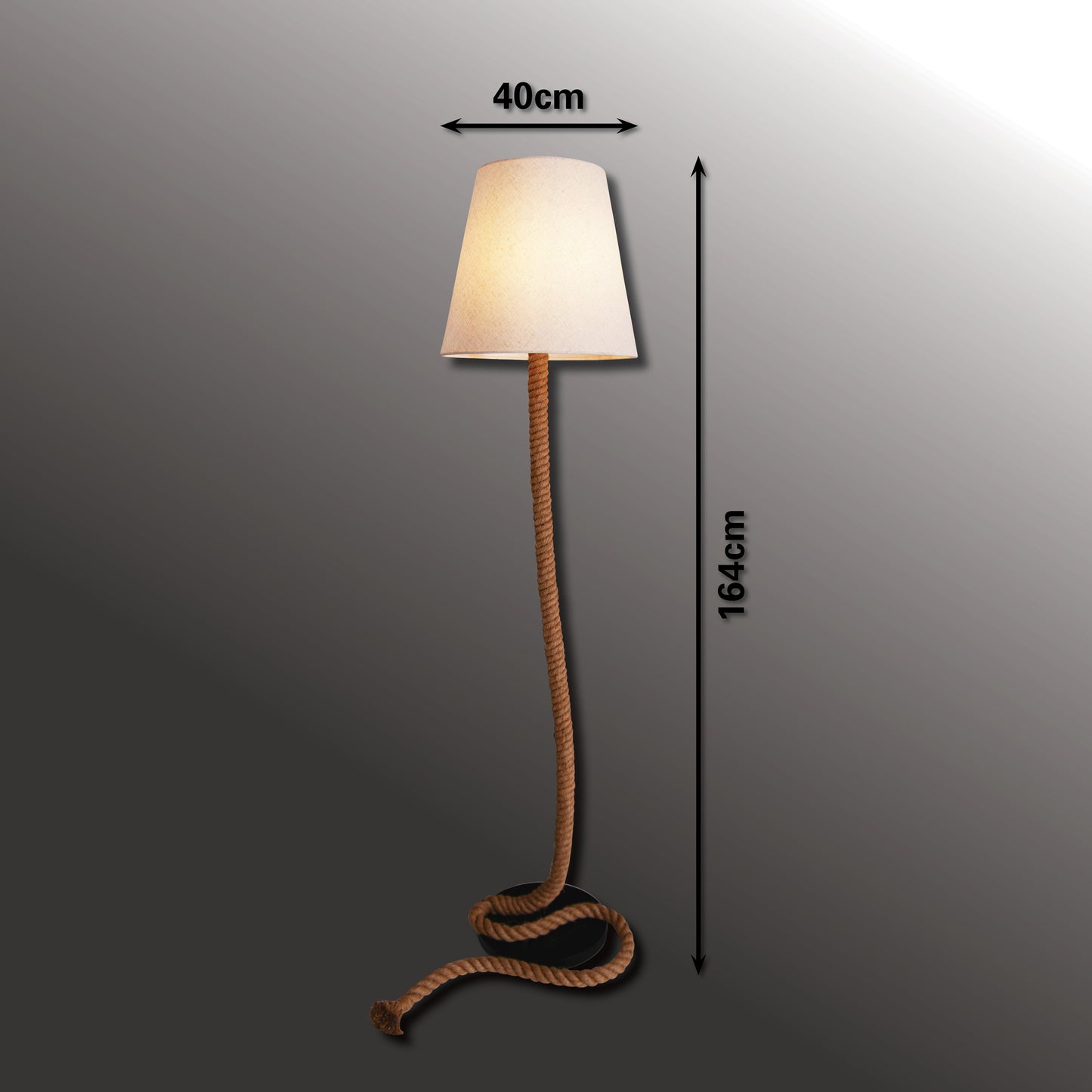 Stehleuchte "ROPE" H: 165cm