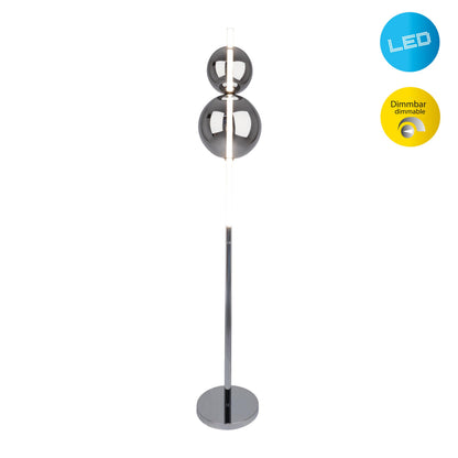 LED Stehleuchte "NOVA" H: 149,7cm chrom
