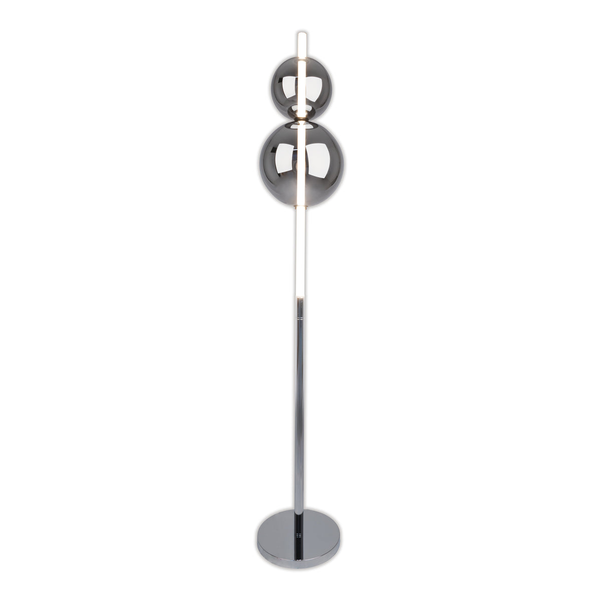 LED Stehleuchte "NOVA" H: 149,7cm chrom