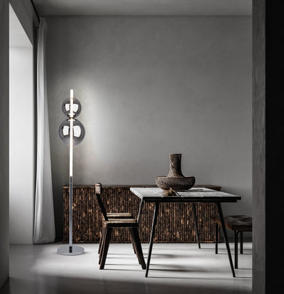 LED Stehleuchte "NOVA" H: 149,7cm chrom