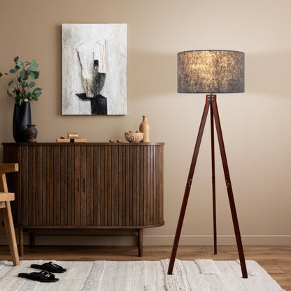 Stehleuchte "FILCO" braun/grau H: 147 cm