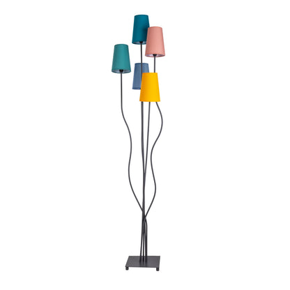 5er Stehleuchte "COLORA" H: 166cm bunt