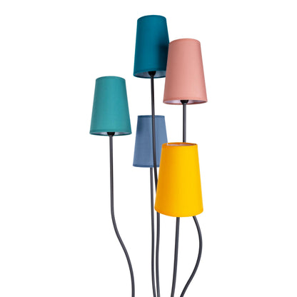 5er Stehleuchte "COLORA" H: 166cm bunt