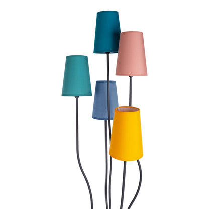 5er Stehleuchte "COLORA" H: 166cm bunt