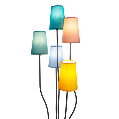 5er Stehleuchte "COLORA" H: 166cm bunt
