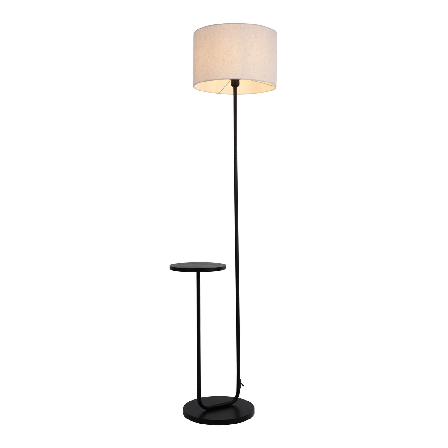Stehleuchte mit integriertem Tisch "TORDIS" H: 157cm schwarz