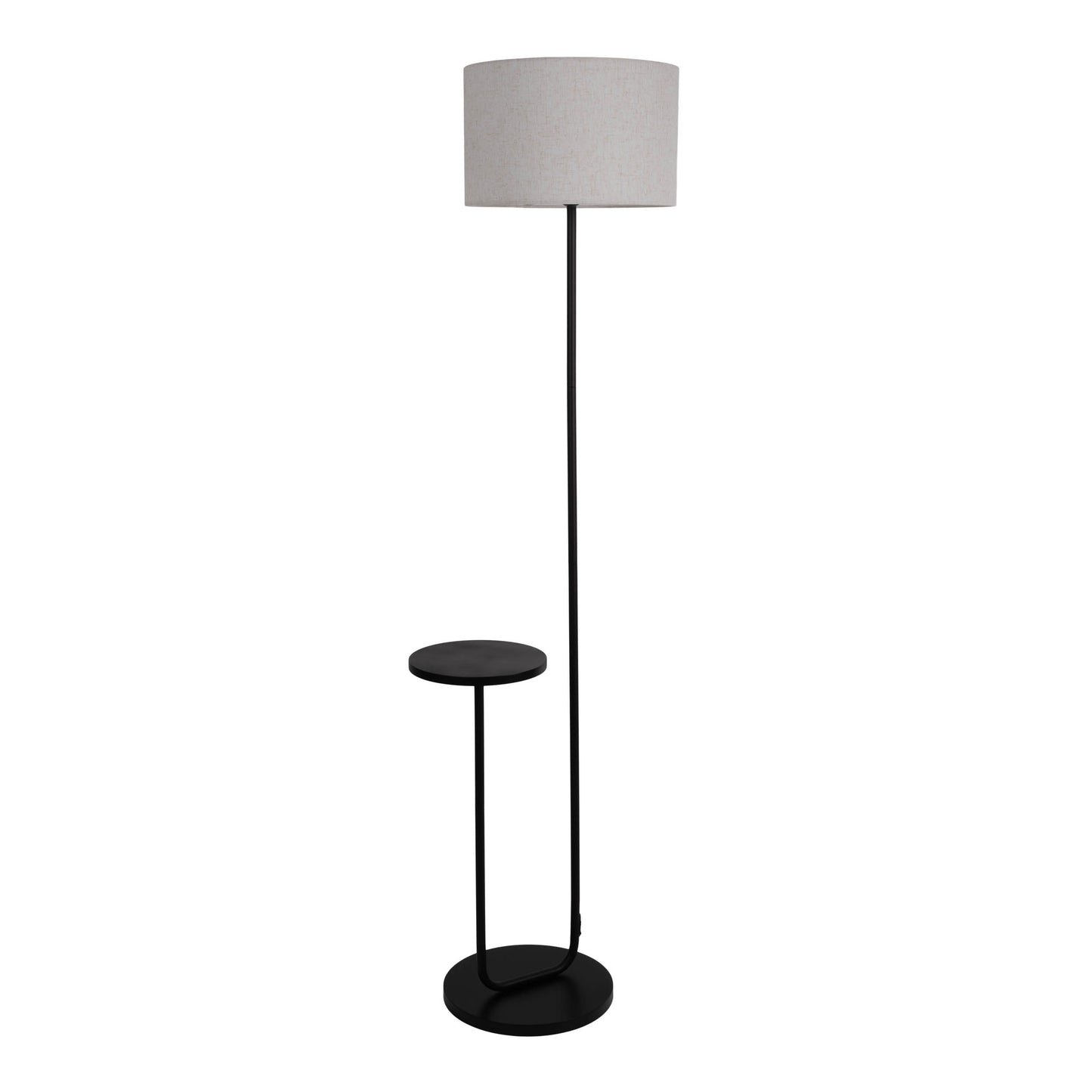 Stehleuchte mit integriertem Tisch "TORDIS" H: 157cm schwarz