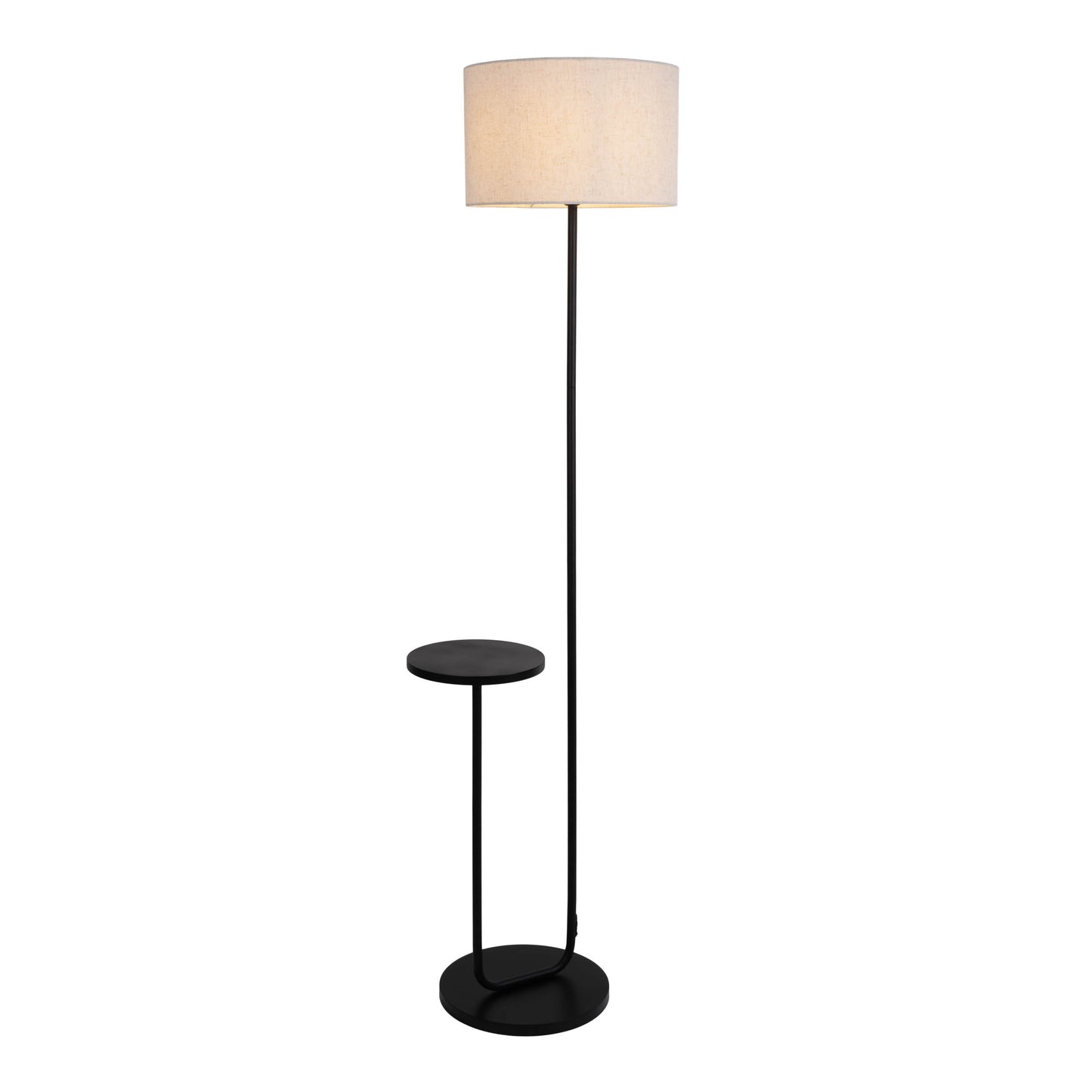 Stehleuchte mit integriertem Tisch "TORDIS" H: 157cm schwarz