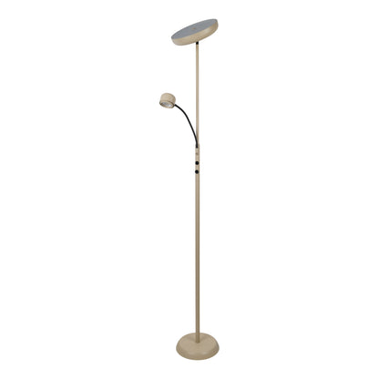 LED Stehleuchte "ROMIS" mit Lesearm frosted almond