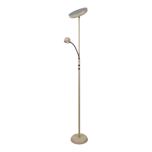 LED Stehleuchte "ROMIS" mit Lesearm frosted almond