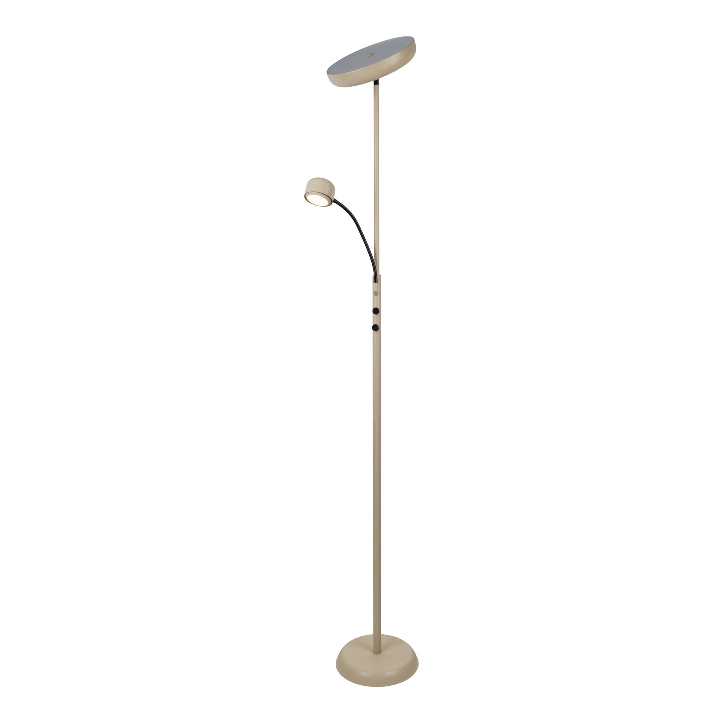 LED Stehleuchte "ROMIS" mit Lesearm frosted almond