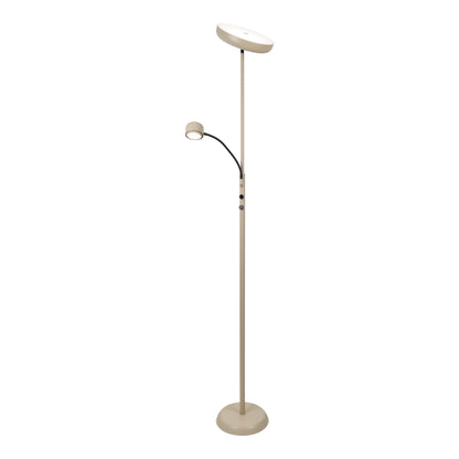 LED Stehleuchte "ROMIS" mit Lesearm frosted almond