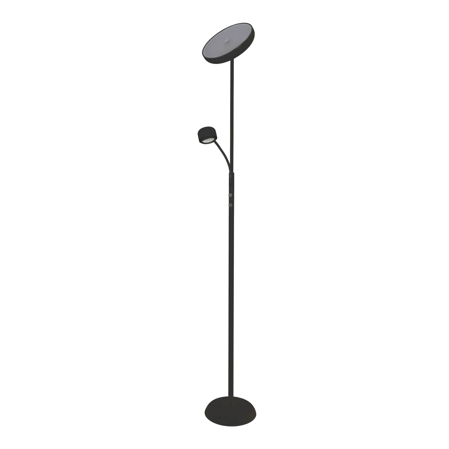 LED Stehleuchte "ROMIS" mit Lesearm schwarz