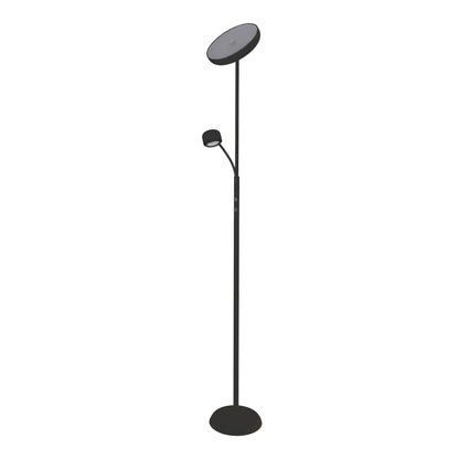 LED Stehleuchte "ROMIS" mit Lesearm schwarz