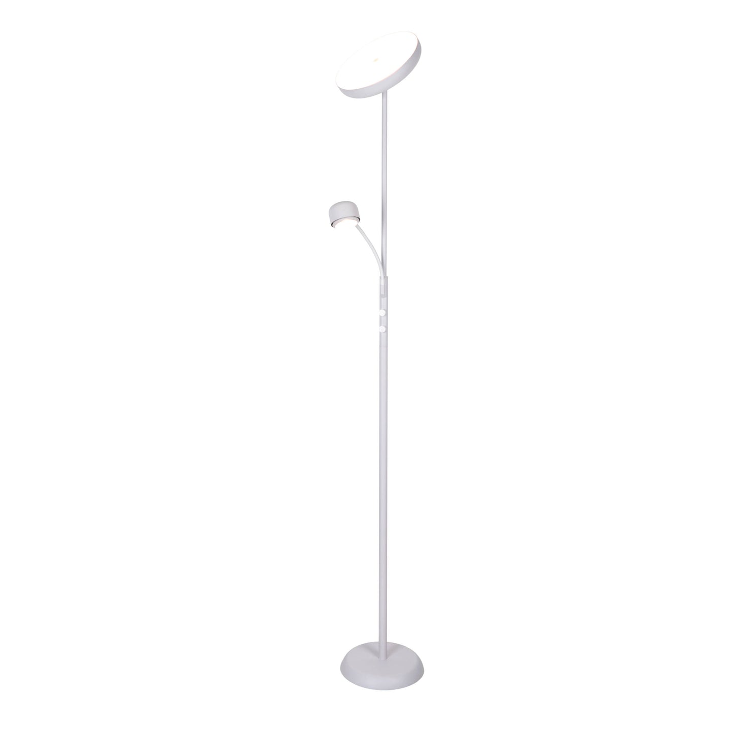 LED Stehleuchte "ROMIS" mit Lesearm weiß