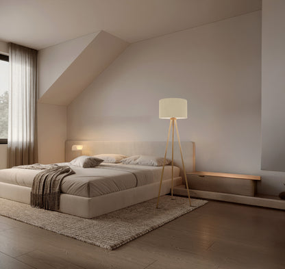 Stehleuchte "ARDITA" H: 152cm beige