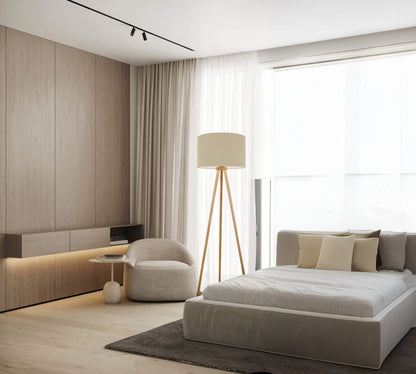 Stehleuchte "ARDITA" H: 152cm beige