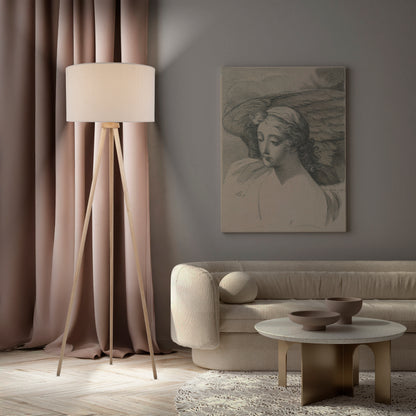 Stehleuchte "ARDITA" H: 152cm beige