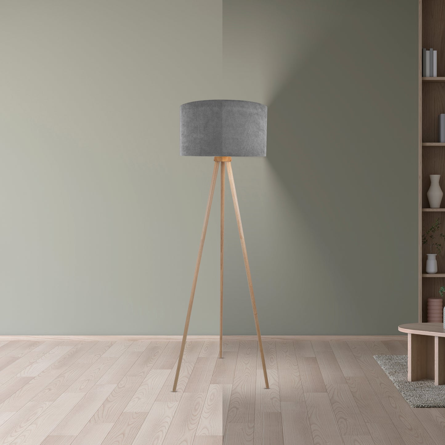 Stehleuchte "ARDITA" H: 152cm grau