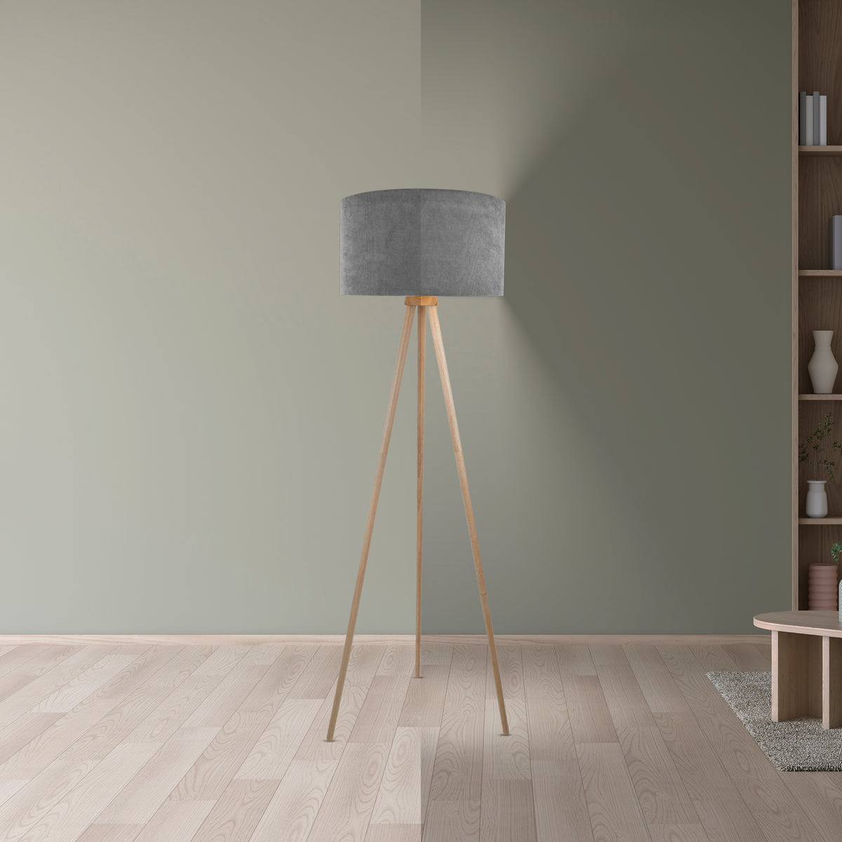 Stehleuchte "ARDITA" H: 152cm grau