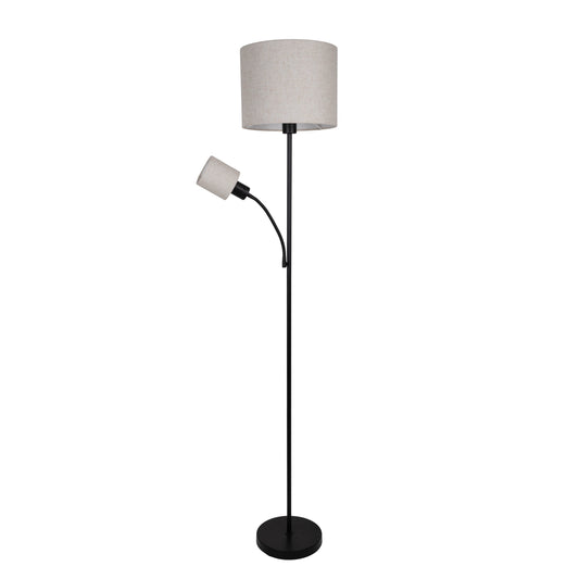 Stehleuchte "FILOMENA" H: 165cm schwarz/beige