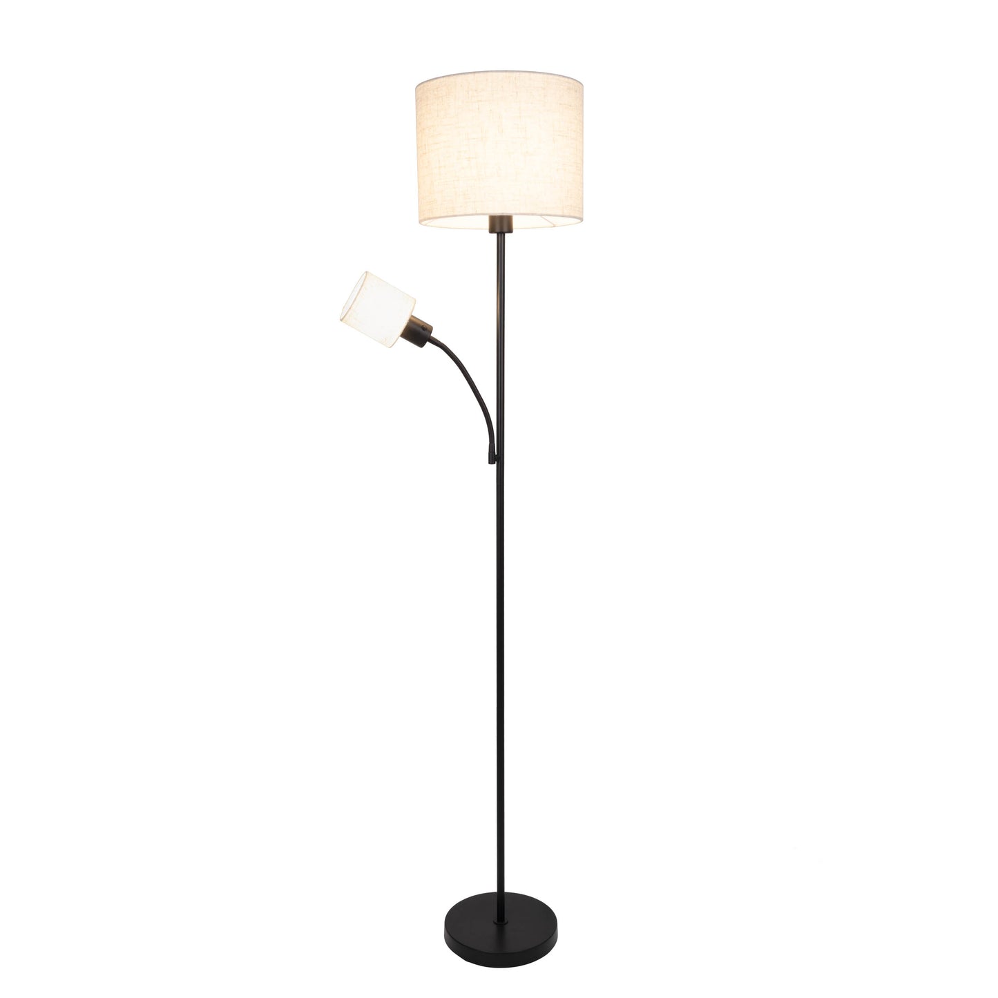Stehleuchte "FILOMENA" H: 165cm schwarz/beige