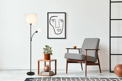 Stehleuchte "FILOMENA" H: 165cm schwarz/beige