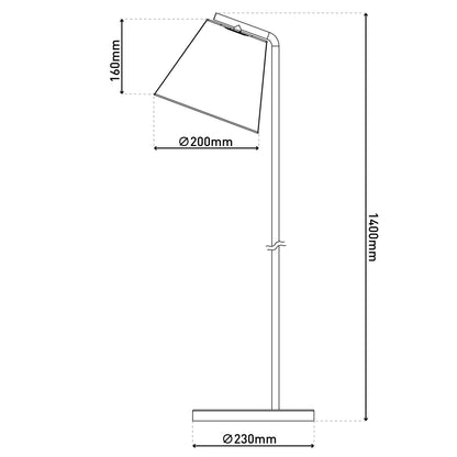 Stehleuchte "KORIE" h:140cm