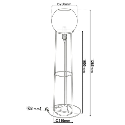 Stehleuchte "STELO" H: 128,5cm