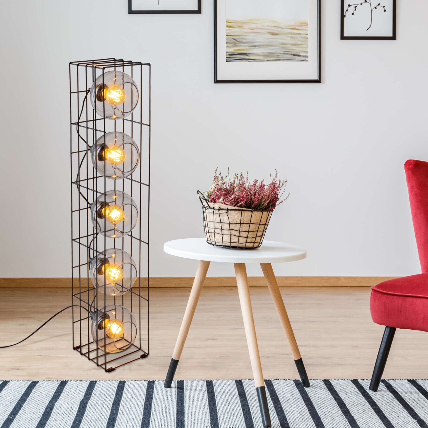 Glas-Stehleuchte "CESTA" H: 95cm