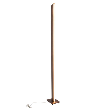 Stehleuchte - LED Stehleuchte "MADERA" h: 152cm natur, Stehlampe im Modern Style, ausMetall und Kunststoff in natur, 152 cm hoch, Maße 20 x 15 cm, inkl. LED  dimmbar  Schiebeschalter