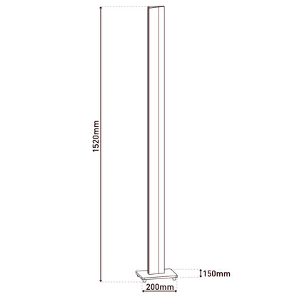 Stehleuchte - LED Stehleuchte "MADERA" h: 152cm natur, Stehlampe im Modern Style, ausMetall und Kunststoff in natur, 152 cm hoch, Maße 20 x 15 cm, inkl. LED  dimmbar  Schiebeschalter