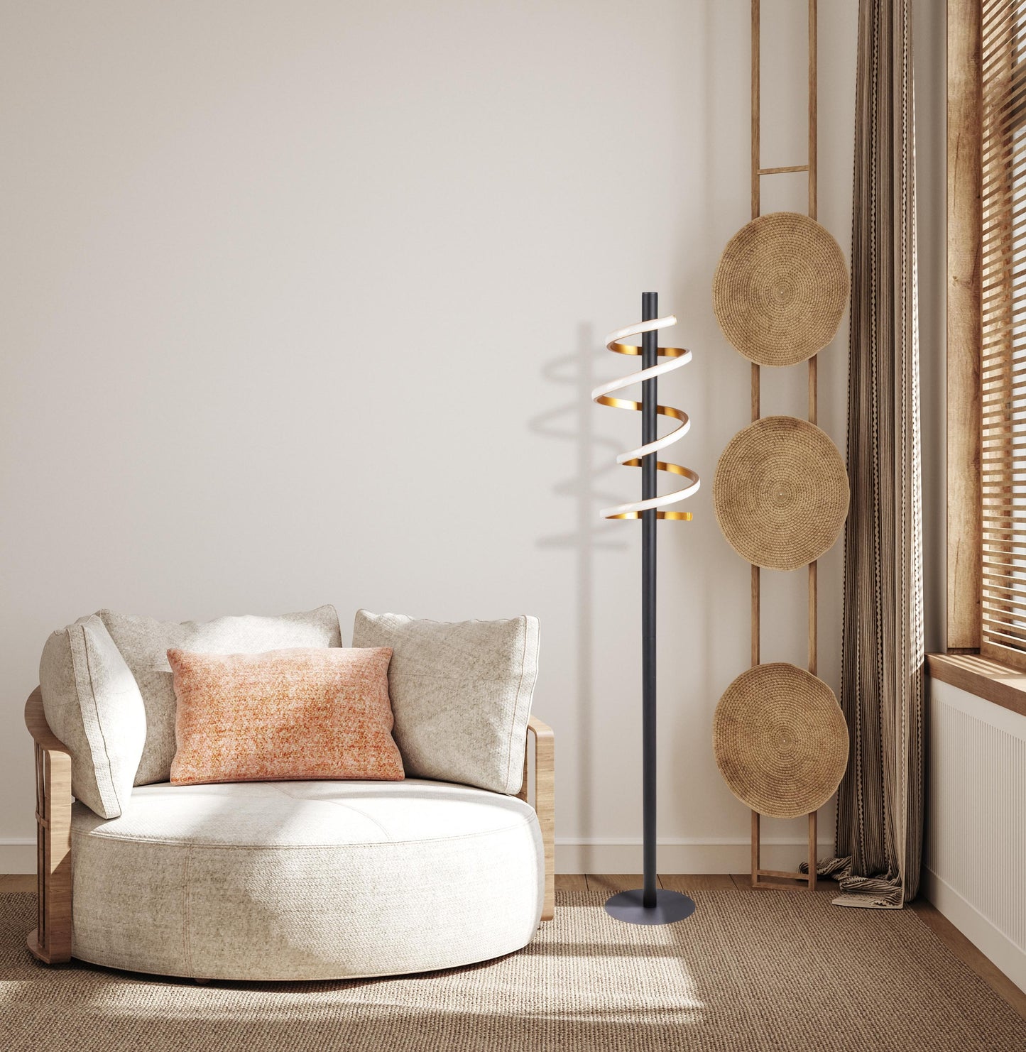 LED-Stehleuchte "BELLEZA" H: 140cm gold