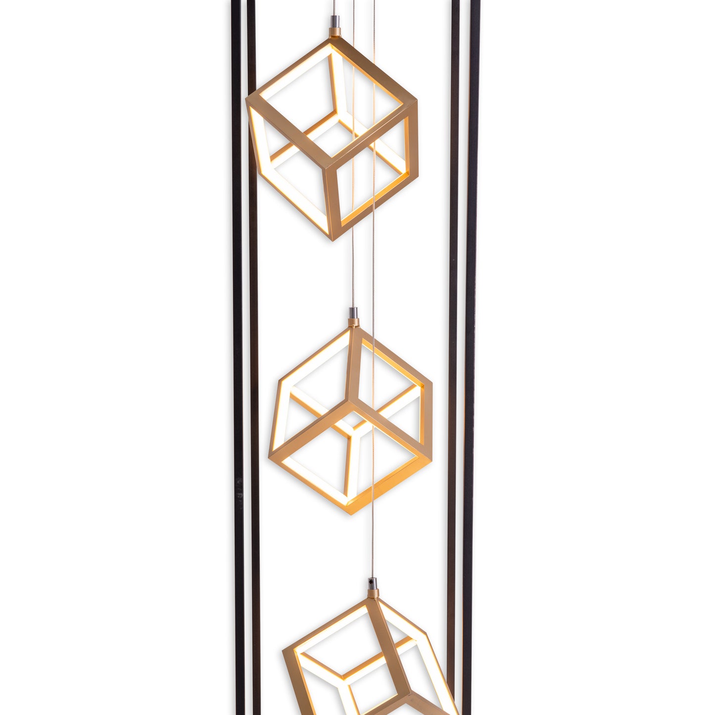 Stehleuchte - LED-Stehleuchte h: 140cm "TRIPOLIS", Stehlampe im Industrial Style, ausMetall und Kunststoff in schwarz, 140 cm hoch, Maße 26 x 26 cm, inkl. LED  dimmbar  Druckschalter