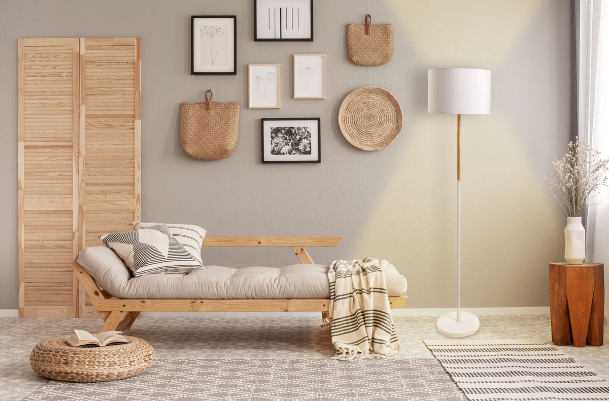 Textil-Stehleuchte "TESSILE" H:150cm weiß