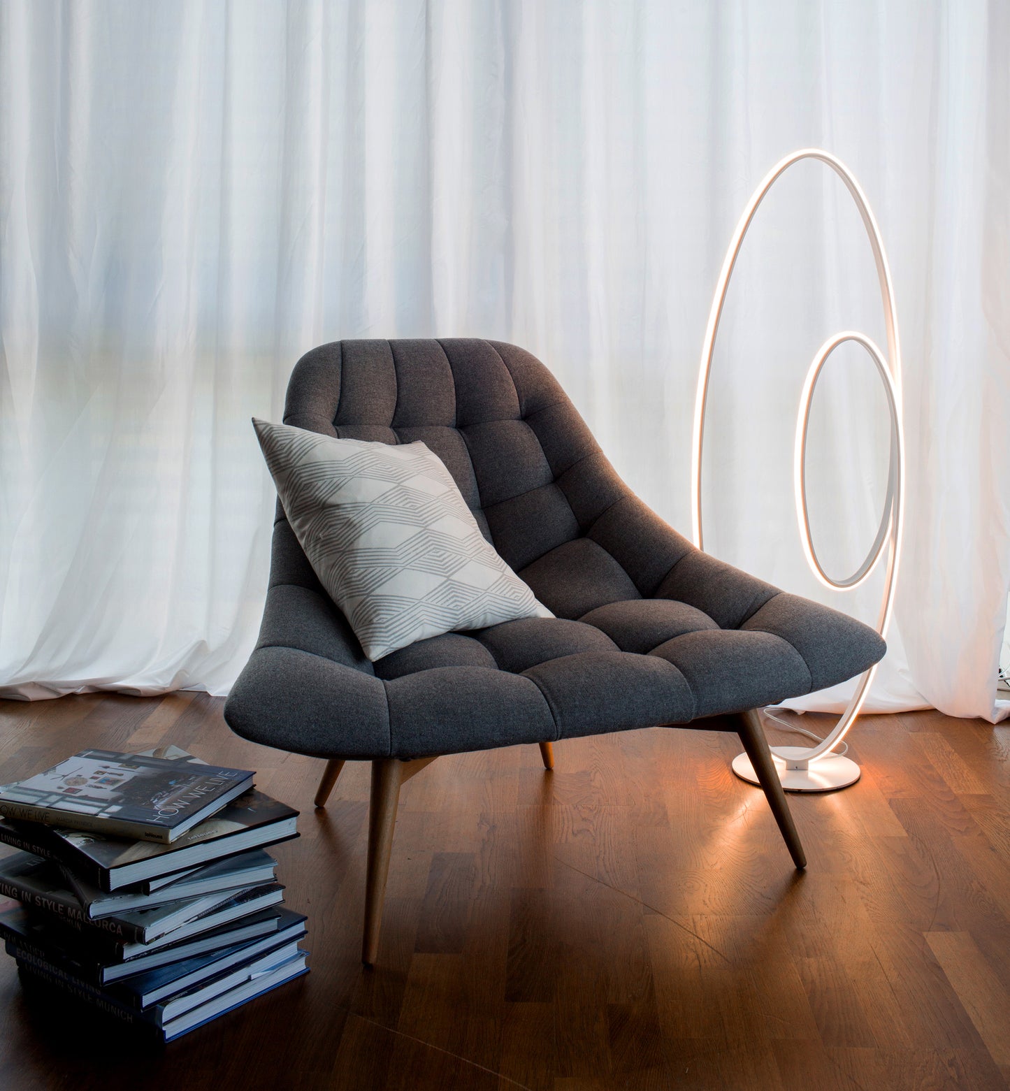 LED Stehleuchte h: 120cm weiß "ODRIVE"