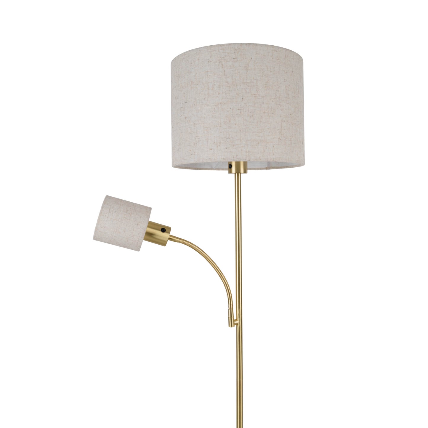 Stehleuchte "FILOMENA" H: 165cm beige / messing matt