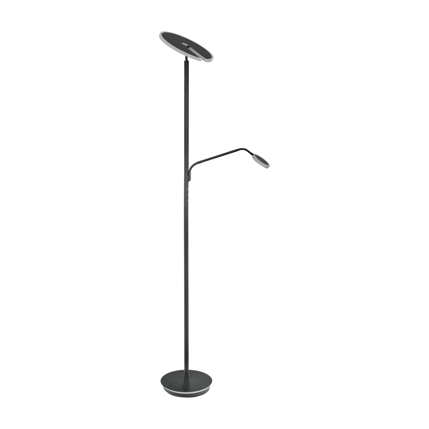 LED / CCT Stehleuchte "SAMIRO" inkl. Lesearm H: 180cm schwarz