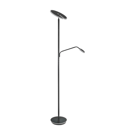 LED / CCT Stehleuchte "SAMIRO" inkl. Lesearm H: 180cm schwarz