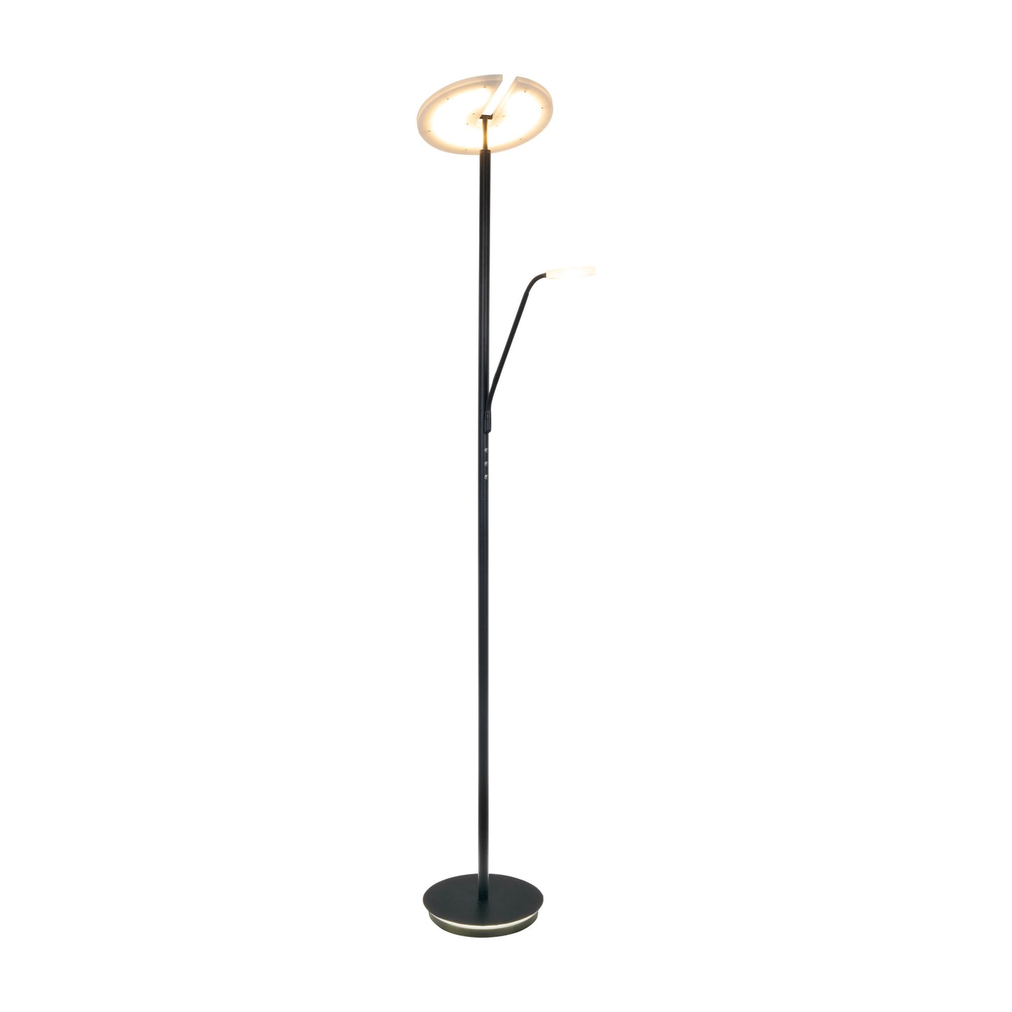 LED / CCT Stehleuchte "SAMIRO" inkl. Lesearm H: 180cm schwarz