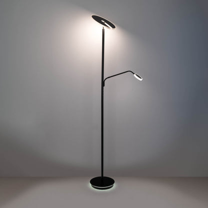 LED / CCT Stehleuchte "SAMIRO" inkl. Lesearm H: 180cm schwarz